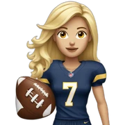 Fille blonde football sticker