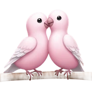 Light pink love birds doves  sticker