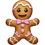 Pastel gingerbread man sticker
