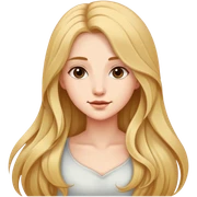 Pretty girl with long hair  sticker
