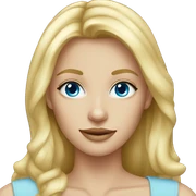 pretty blond woman with blue eyes sticker