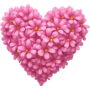 Pink flowery heart sticker