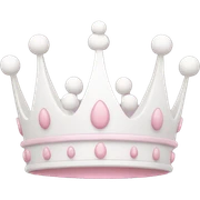 White and pastel pink crown sticker