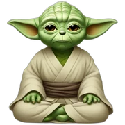 yoda meditation sticker