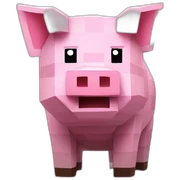 minecraft pig sticker
