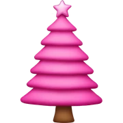 Pink Christmas tree sticker