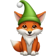 Cute Christmas fox gnome  sticker