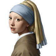 blonde beauty in fine art sticker