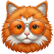 Cat with sunglasses sticker