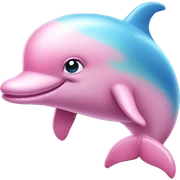 pink dolphin sticker