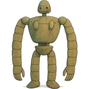 ghibli style robot sticker