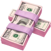 pink money sticker