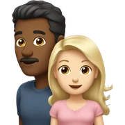 Dad blond hair, mom black hair and little baby brown hair sticker