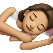 Brunette girl sleeping sticker