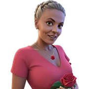 girl with rose necklace outdoors sticker