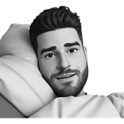 bearded boy in monochrome sticker