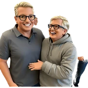 boys with style and smiles sticker
