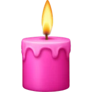 Pink candle  sticker