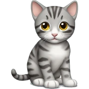 Gray tabby kitten sticker