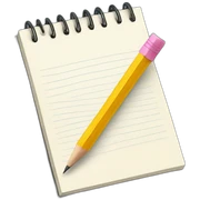 notepad with pencil sticker