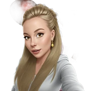 blonde girl with jewelry sticker