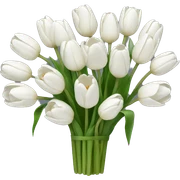 white tulip bouquet  sticker