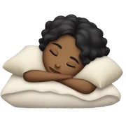 black hair girl sleeping sticker