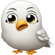 Tired bird sticker