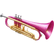 Pink glitter trumpet  sticker