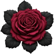 Black rose sticker
