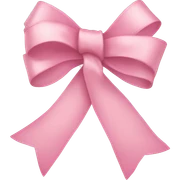 light pink ribbon bow sticker