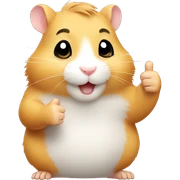 hamster thumbs up sticker