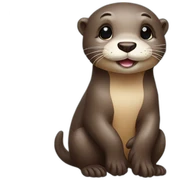 Cute otter sticker