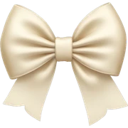 Cream bow sticker