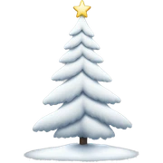 White christmas tree sticker