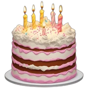 Birthday cake sticker