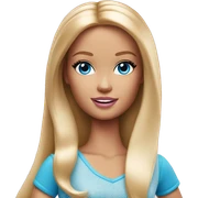 Barbie with blue eyes sticker