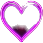  Neon heart sticker