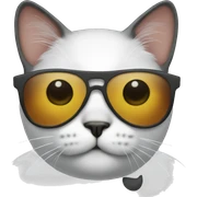 Cat with sunglasses sticker