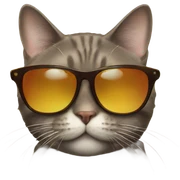 Cat with sunglasses sticker