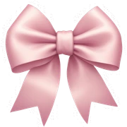 light pink ribbon bow sticker