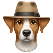 dog with hat sticker