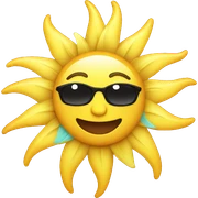 summer sun sticker