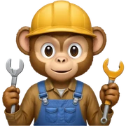 monkey mechanic  sticker