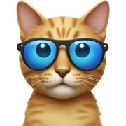 Cat with sunglasses sticker