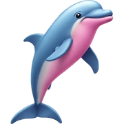 pink dolphin sticker