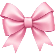 light pink ribbon bow sticker