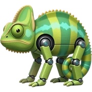 The chameleon robot sticker