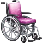 Pink ombre wheelchair with glitter  sticker