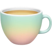 a pastel colored tea sticker